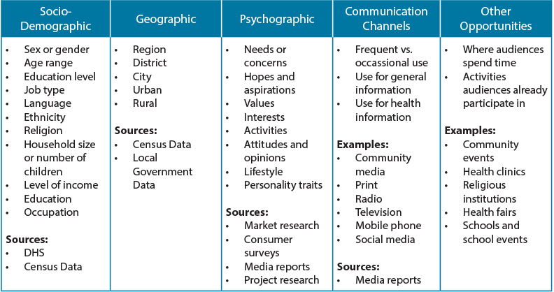 Target Audience Profile Example