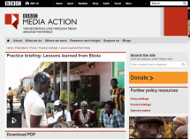 Using Media and Communication to Respond to Public Health Emergencies: Lessons Learned from Ebola