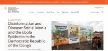 Disinformation and Disease: Social Media and the Ebola Epidemic in the Democratic Republic of the Congo