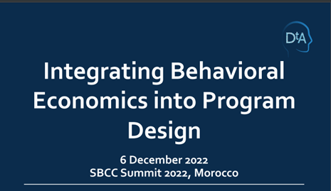How to Integrate Behavioral Economics Into Program Design