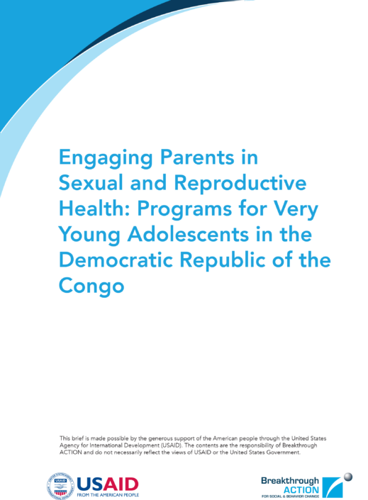 Engaging Parents in Sexual and Reproductive Health Programs for Very Young Adolescents in the DRC - Cover Image