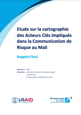 Etude sur la cartographie des Acteurs Clés Impliqués dans la Communication de Risque au Mali