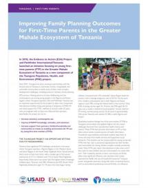 Improving Family Planning Outcomes for First-Time Parents in the Greater Mahale Ecosystem of Tanzania (Brief)