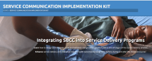 Integrating SBCC into Service Delivery Programs