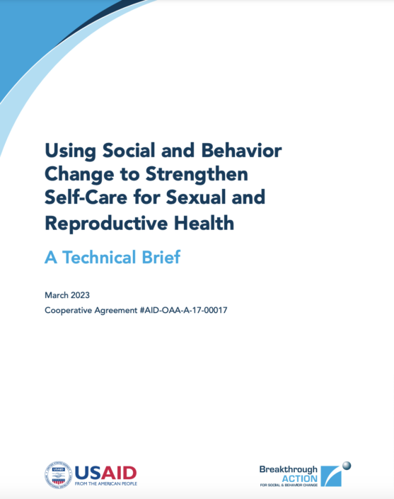 Using SBC to Strengthen Self Care for SRH