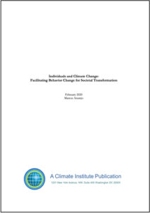 Individuals and Climate Change: Facilitating Behavior Change for Societal Transformation