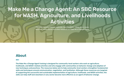 Make Me a Change Agent: An SBC Resource for WASH, Agriculture, and Livelihoods Activities