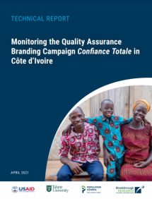 Monitoring the Quality Assurance Branding Campaign Confiance Totale in Côte d’Ivoire