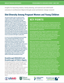 Diet Diversity Among Pregnant Women and Young Children —Insights for Improving Malaria, Family Planning, and Maternal and Child Health Outcomes in Northwestern Nigeria through Social and Behavior Change Programming