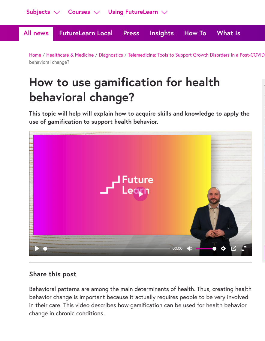 How to Use Gamification for Health Behavioral Change