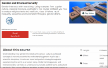 Gender and Intersectionality Online Course