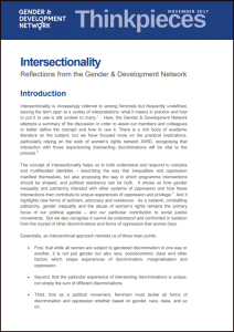 Intersectionality: Reflections from the Gender & Development Network