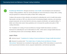 Developing Social and Behavior Change Costing Guidelines