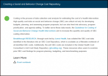 Creating a Social and Behavior Change Cost Repository