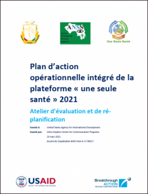 Plan d’action Opérationnel Intégré One Health 2020-2021