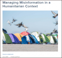 Managing Misinformation in a Humanitarian Context