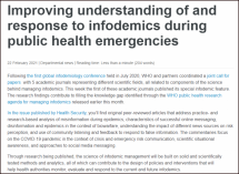 Improving Understanding of and Response to Infodemics during Public Health Emergencies