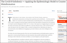 The Covid-19 Infodemic — Applying the Epidemiologic Model to Counter Misinformation