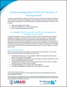 Communicating about COVID-19 Vaccines: A Technical Brief