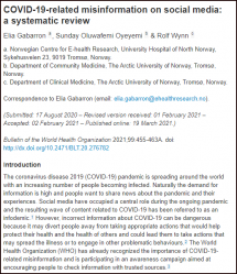 COVID-19-Related Misinformation on Social Media: A Systematic Review