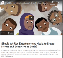 Should We Use Entertainment Media to Shape Norms and Behaviors at Scale?