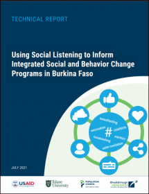 Using Social Listening to Inform Integrated Social and Behavior Change Programs in Burkina Faso