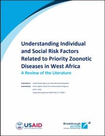Understanding Individual and Social Risk Factors Related to Priority Zoonotic Diseases in West Africa: A Review of the Literature