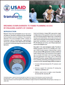 Innovation Brief: Breaking Down Barriers to Family Planning Access by Engaging Agents of Change
