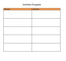 Activities Template