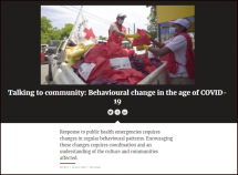 Talking to Community: Behavioural Change in the Age of COVID-19