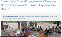 Community Group Engagement: Changing Norms to Improve Sexual and Reproductive Health