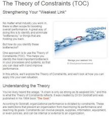 The Theory of Constraints (TOC)
