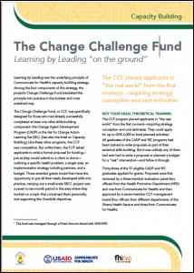 The Change Challenge Fund: Learning by Leading