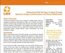 Addressing Child Marriage in Nepal through Behavior Change Communication and Social Mobilization