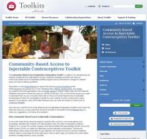 Community Based Access to Injectable Contraceptives Toolkit