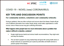 COVID-19 Key Tips and Discussion Points