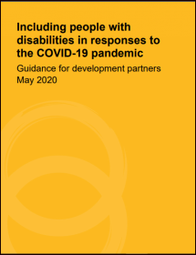 Guidance for Including People with Disabilities in Response to the COVID-19 Pandemic