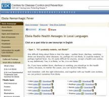 Ebola Radio Health Messages