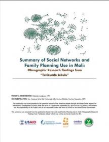 Summary of Social Networks and Family Planning Use in Mali