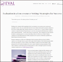 Evaluation in a Low-Resource Setting: Strategies for Success