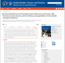 Evidence-Based Prioritization Process to Identify Behaviors for Zika Prevention