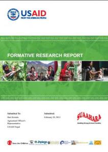 Suaahara Formative Research Report