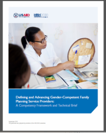 Defining and Advancing Gender-Competent Family Planning Service Providers: A Competency Framework and Technical Brief