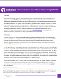 Technical Guidance: Gender-Based Violence During COVID-19