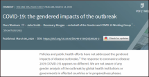COVID-19: The Gendered Impacts of the Outbreak