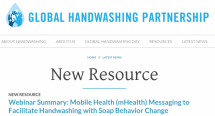 Mobile Health (mHealth) Messaging to Facilitate Handwashing with Soap Behavior Change