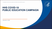HHS COVID-19 Public Education Campaign