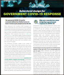 Behavioral Design for COVID-19 Response