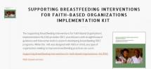 Social and Behavior Communication Change (SBCC) Implementation Kit to Support Faith-Based Organization Breastfeeding Interventions