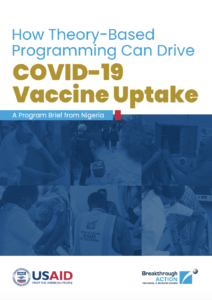 Cover page of document titled How Theory-Based Programming Can Drive COVID-19 Vaccine Uptake